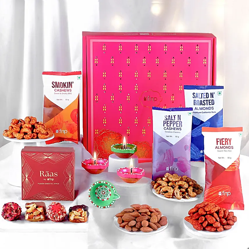 Assorted Treats & Diya Diwali Hamper