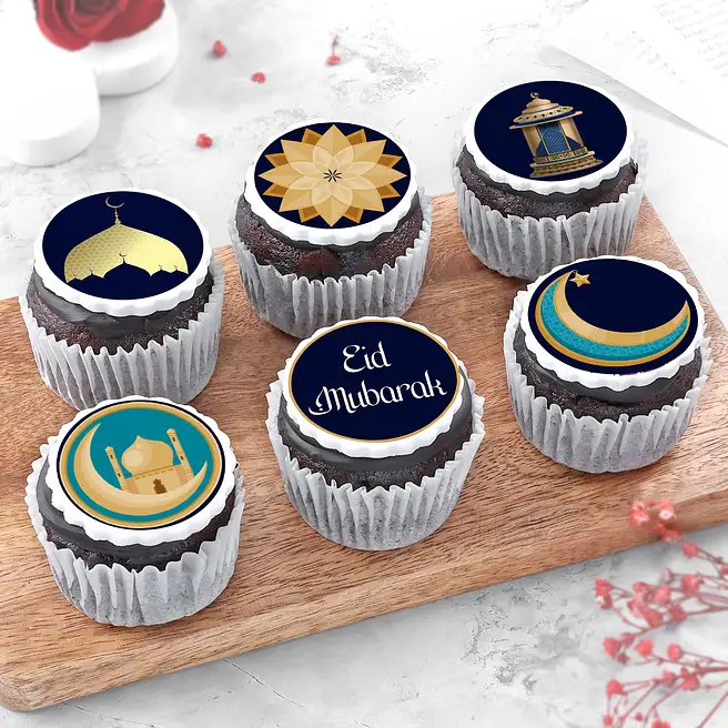 Eid Special Photo Chocolate Cupcakes