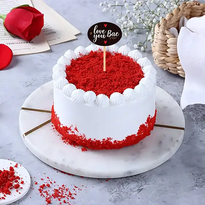 Red Velvet Love You Bae Bento Cake