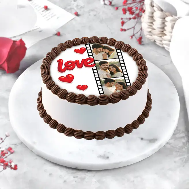 Love Snapshot Chocolate Bento Cake