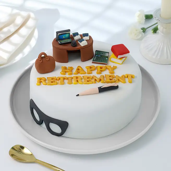Retirement Wishes Chocolate Cake
