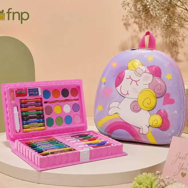 Magical Unicorn School Bag & Colour Box