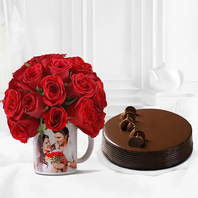 Truffle Cake N 20 Red Roses Mug