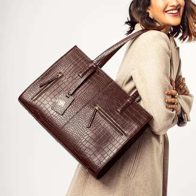 Mahogany Mystique Amira Tote Bag for 16 inch laptop