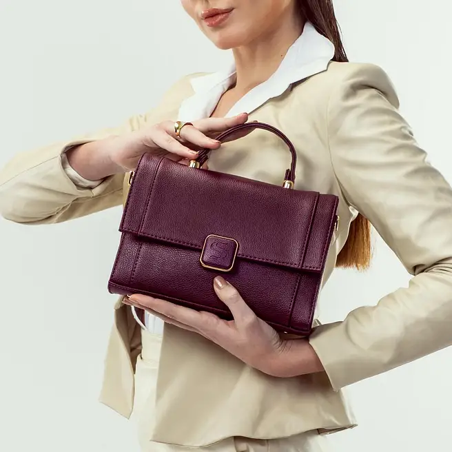Burgundy Belle Serena Handbag cum Sling Bag