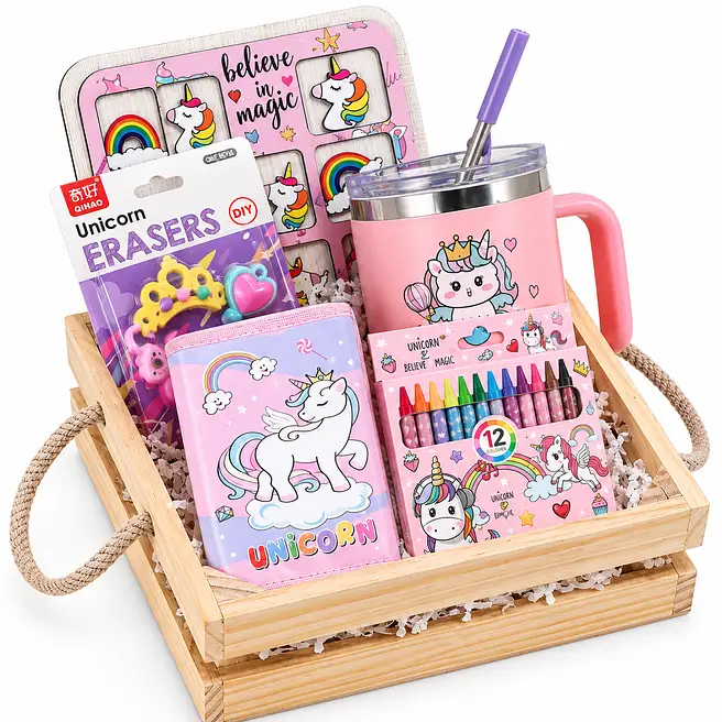 Enchanted Unicorn Wooden Hamper