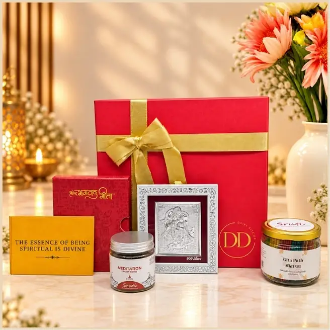 Divine Gita Harmony Spiritual Gift Box for Festivals & Pooja