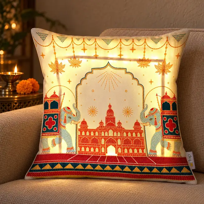 Little Lights Festive LED Cushion