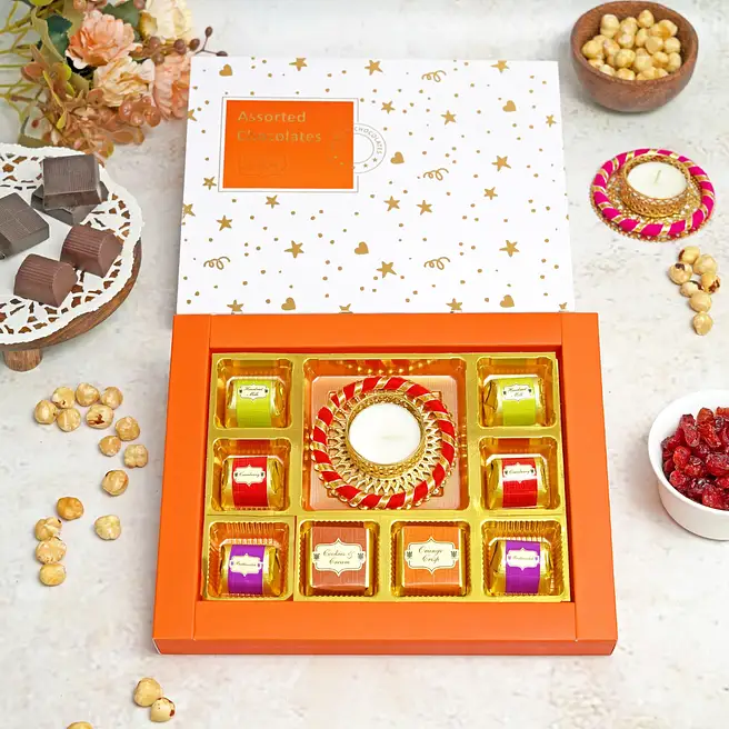 Golden Diya Chocolate Delight Box