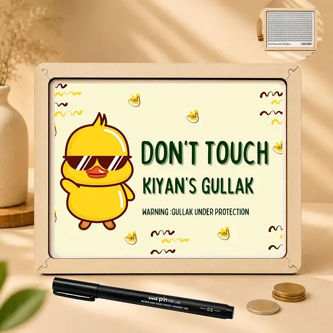 Dont Touch My Gullak Personalsied MDF Savings Box