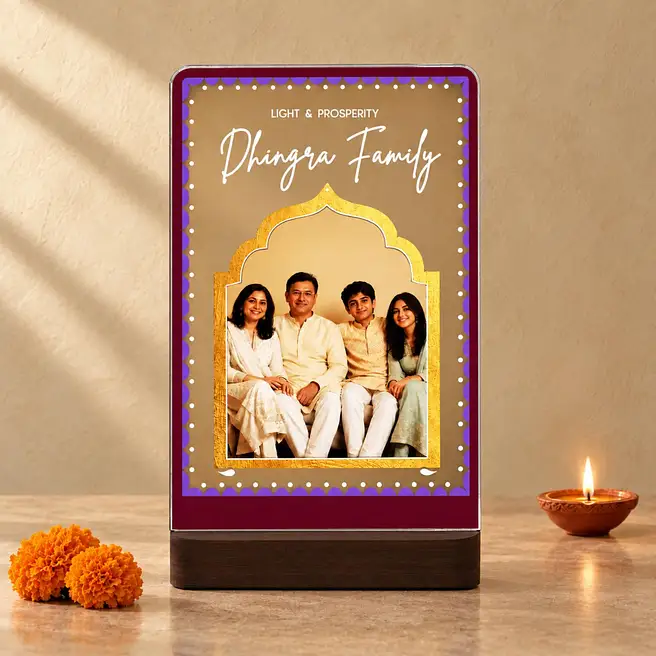 Diwali Wishes Custom LED Lamp