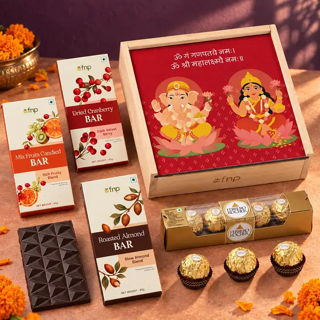 Divine Lakshmi Ganesha Chocolate Diwali Gift Box