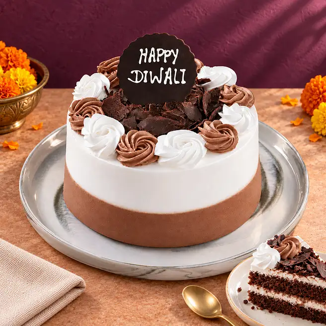 Black Forest Eggless Bento Cake For Diwali