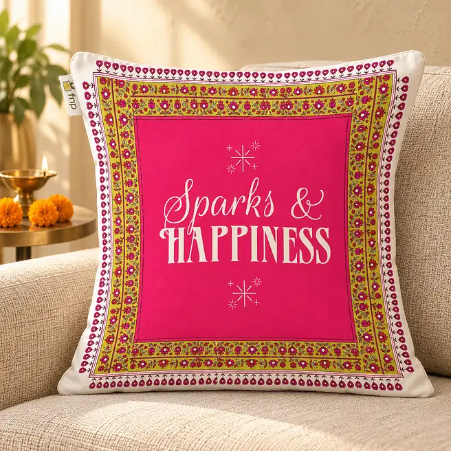 Diwali Blessings Cushion N Ganesha Set