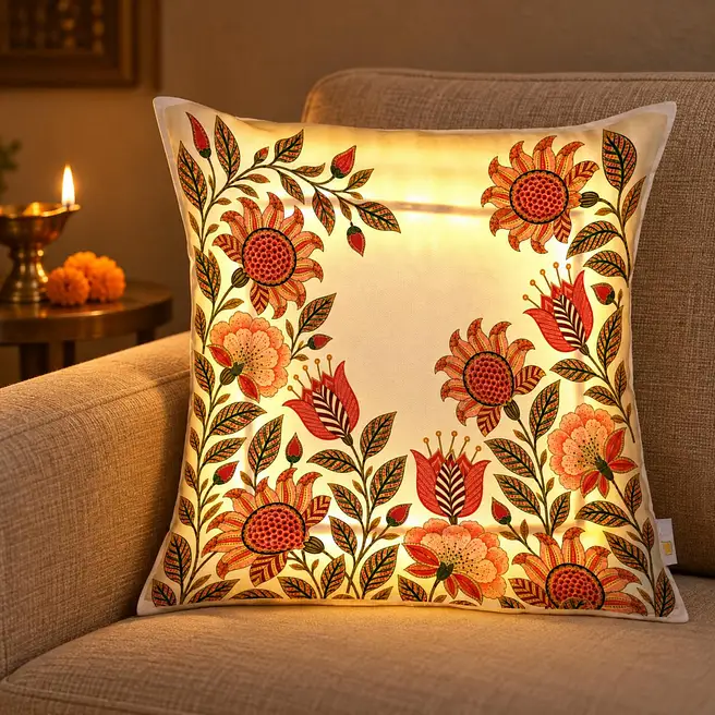 Floral Glow LED Gift Cushion
