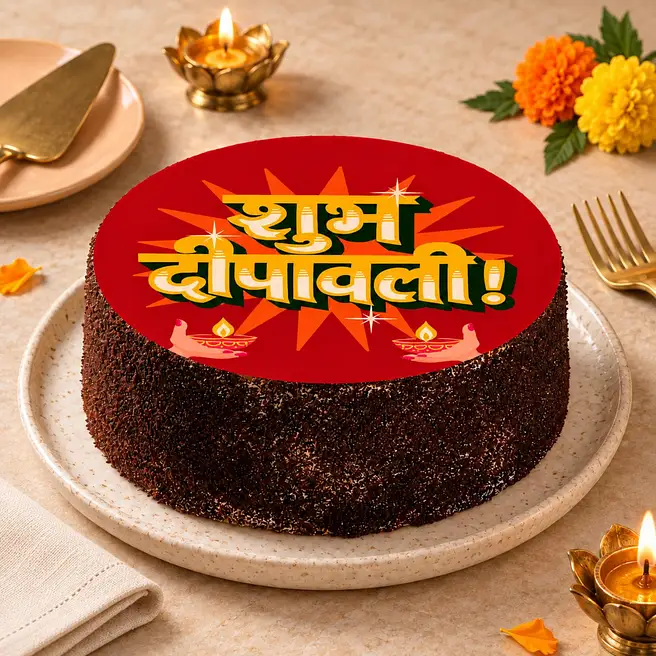 Joyful Diwali Bento Photo Cake