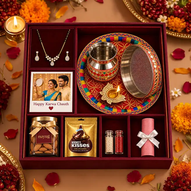 Nuyug Moonlight Karwachauth Pooja Jewellery Hamper