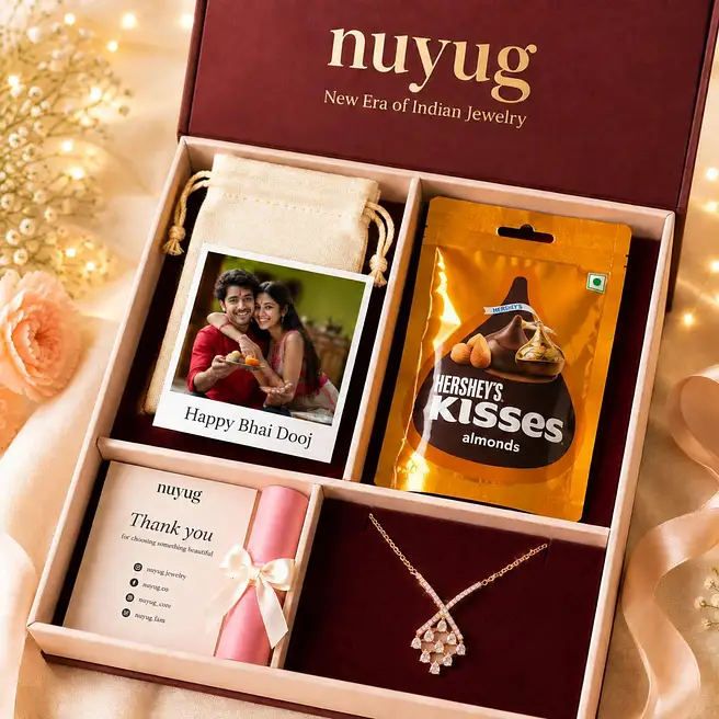 Nuyug American Diamond Necklace For Sister