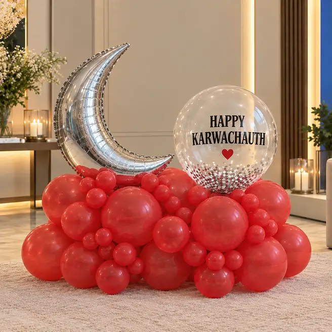 Karwa Chauth Moonlight Balloon Bouquet