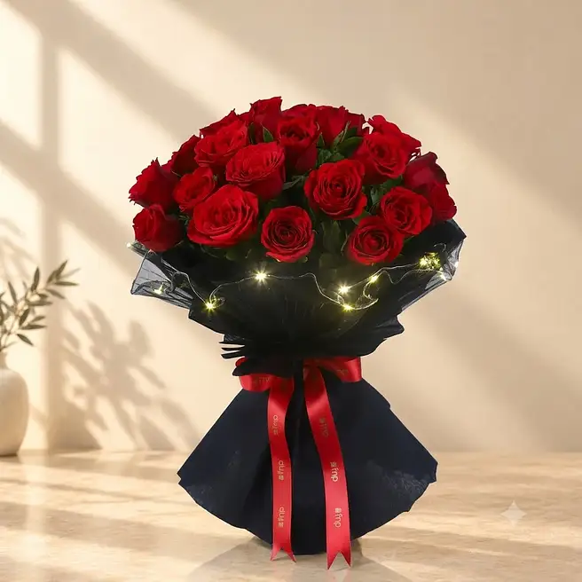 LED Elegance Rose Embrace Bouquet