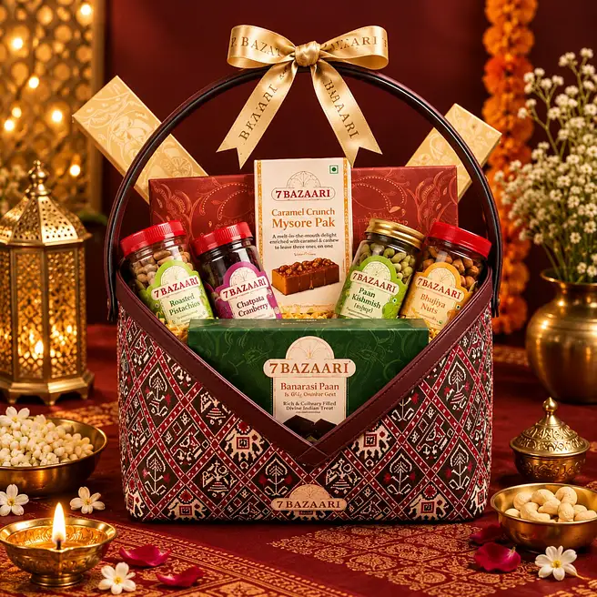 Opulent Diwali Sweets Savouries Basket