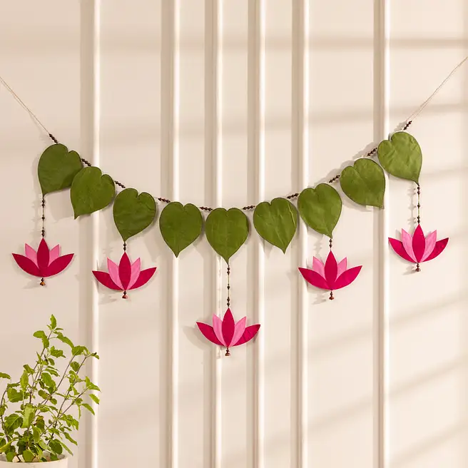 Festive Lotus Handmade Door Toran