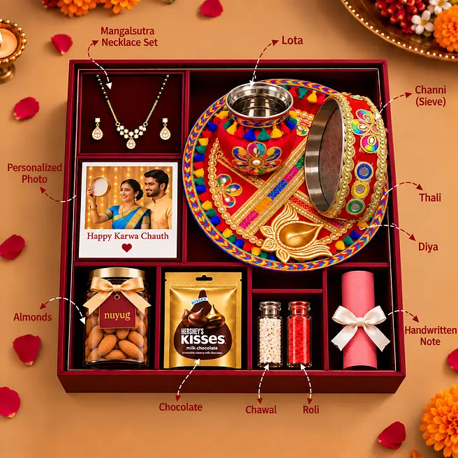 Nuyug Moonlight Karwachauth Pooja Jewellery Hamper