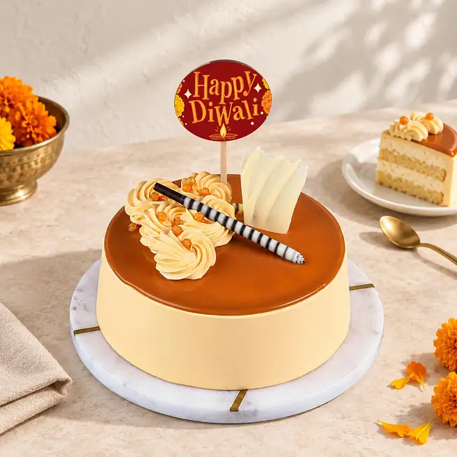 Diwali Butterscotch Eggless Celebration Cake 500 g