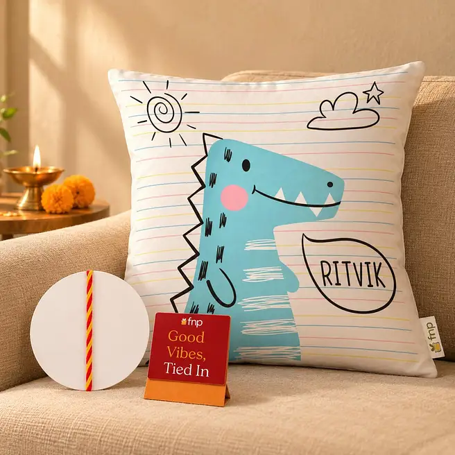 Bhai Dooj Little Bro Cushion Gift Combo
