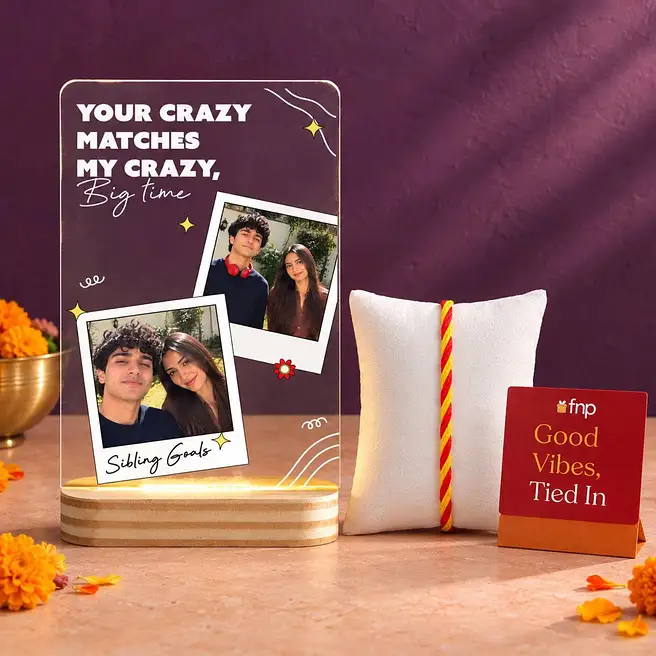 Personalised Bhai Dooj LED Lamp
