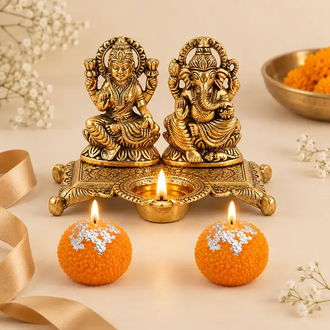Lakshmi Ganesha Diwali Diya Set
