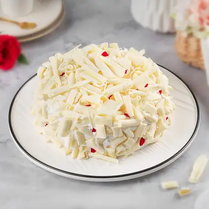 White Chocolate Strawberry Delight Eggless Cake-picture-12