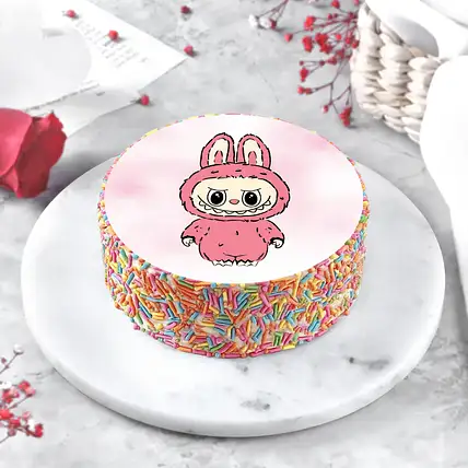 Custome Labubu Photo Chocolate Cake-picture-38