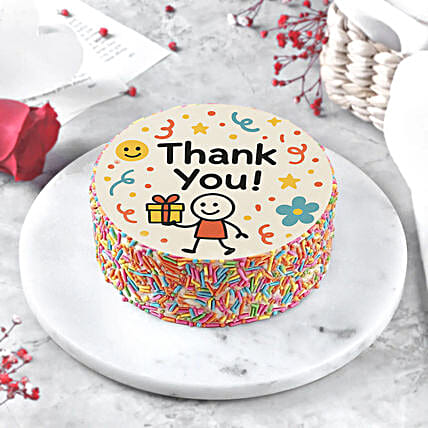 Sweet Chocolate Thank You Eggless Cake 250g