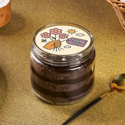 Thank You Chocolate Eggless Jar Cake-picture-12