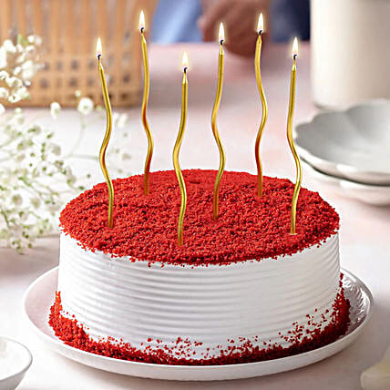 Swirl Candle Eggless Red Velvet Cream Delight