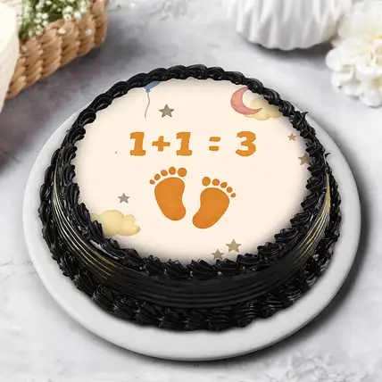Cute Footprints Eggless Truffle Photo Cake 500 g-picture-30