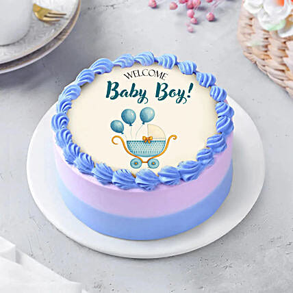 Welcome Baby Boy Eggless Chocolate Bento Cake
