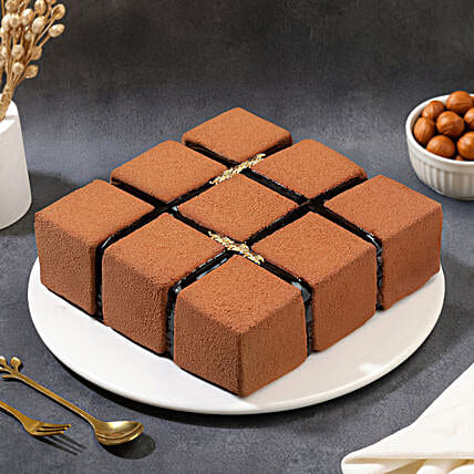 Cacao Hazelnut Gateau Cake Eggless