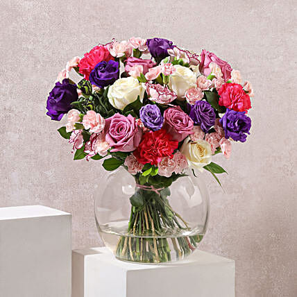 Fresh Rose N Carnation Ensemble