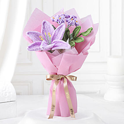 Lavender n Purple Crochet Flower Set