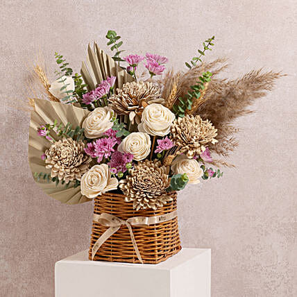Everlasting Elegance Floral Basket