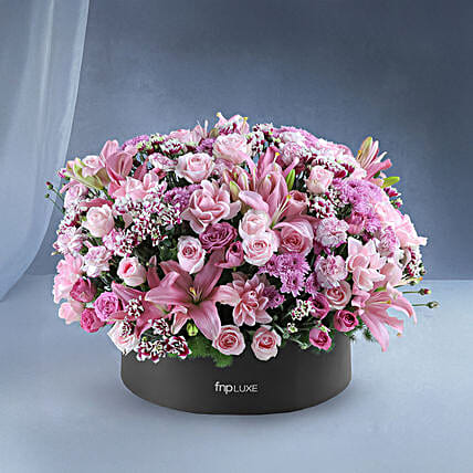 Lilies n Purple Rose Grand Luxury Base