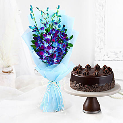 Truffle Bento Cake N Blue Orchid