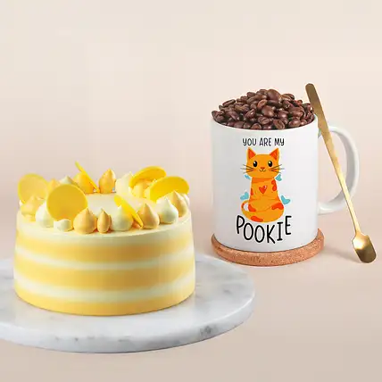 Butterscotch Bento Cake with White Pookie Mug-picture-15