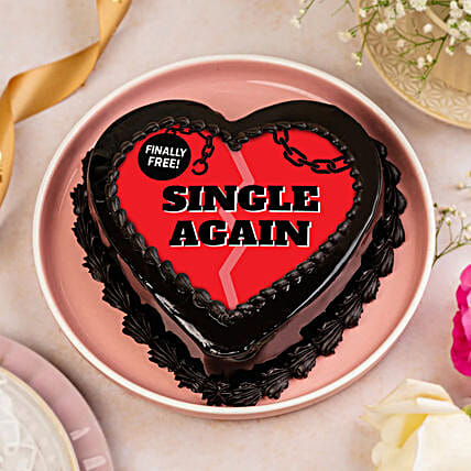 Single Again Truffle Heart Cake 500 g