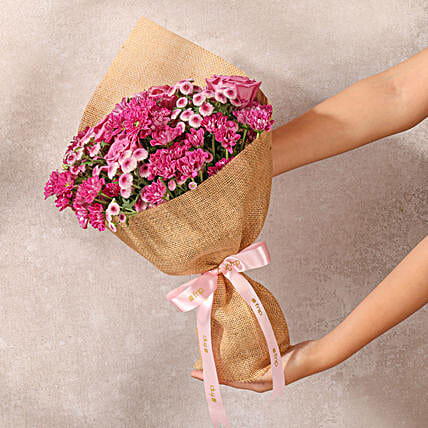 Rustic Purple Floral Ensemble