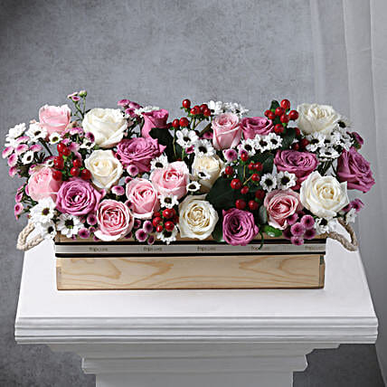 Luxurious Blossom Garden in Crate