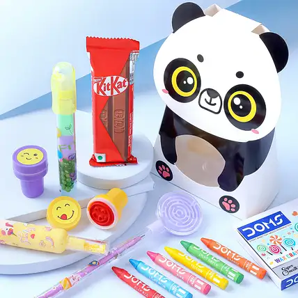Panda Stationery N Treats Hamper for Kids-picture-32