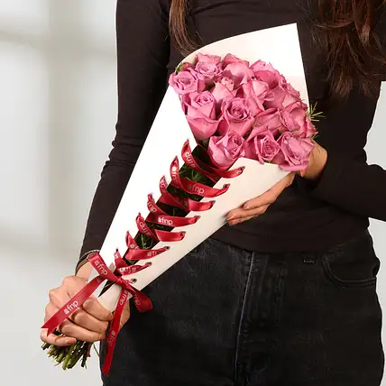 Valentines Violet Reverie Rose Bouquet-picture-31